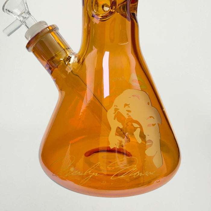 18" 7mm Glass Beaker Bong with Monroe Design and Ice Catcher | Jupiter Grass
