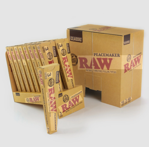 RAW | Classicc Pre-Rolled PEACEMAKER CONES (Box of 16 Display) | Jupiter Grass