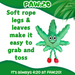 MJ the Marijuana Leaf - Squeaky Dog Toy - Shelf-Sitter Plushie - 13" | Jupiter Grass