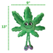 Mary Jane the Marijuana Leaf - Squeaky Dog Toy & Shelf-Sitter Plushie - 13" | Jupiter Grass