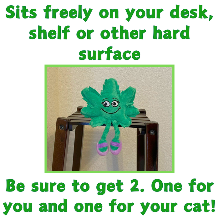 Lil' Mary Jane the Marijuana Leaf - Plush Catnip Cat Toy - 6" | Jupiter Grass