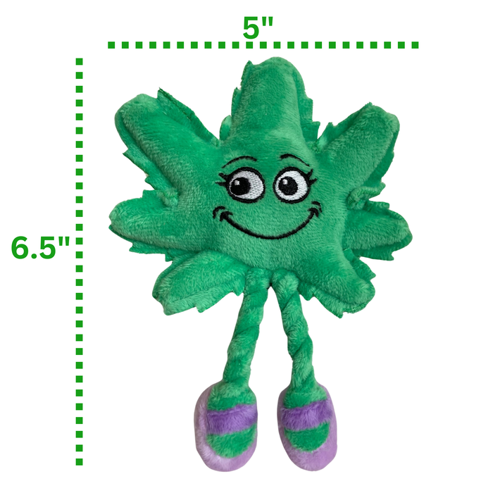 Lil' Mary Jane the Marijuana Leaf - Plush Catnip Cat Toy - 6" | Jupiter Grass
