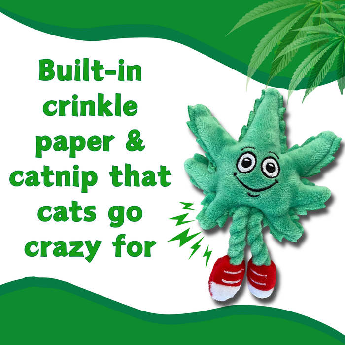 Lil' MJ the Marijuana Leaf - Plush Catnip Cat Toy - 6" | Jupiter Grass