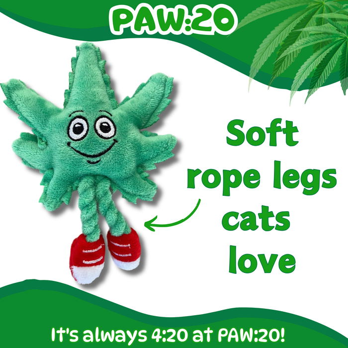 Lil' MJ the Marijuana Leaf - Plush Catnip Cat Toy - 6" | Jupiter Grass
