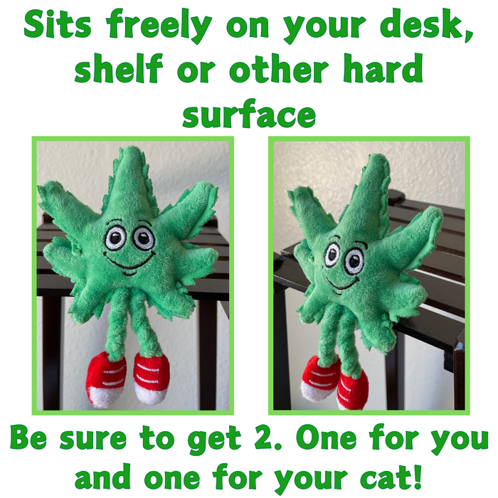 Lil' MJ the Marijuana Leaf - Plush Catnip Cat Toy - 6" | Jupiter Grass