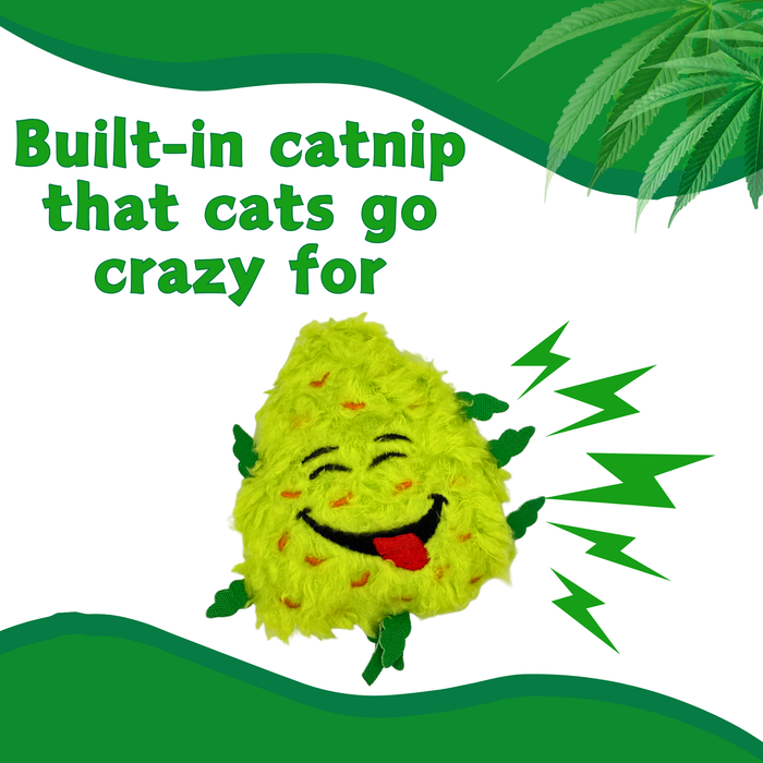 Bud Jr. the Weed Nug - Plush Catnip Cat Toy - 3" | Jupiter Grass