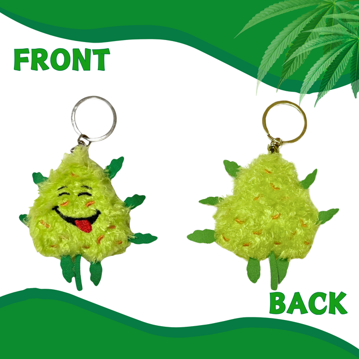Bud the Weed Nug Keychain - Stuffed Parody Pot Nug - 2" | Jupiter Grass
