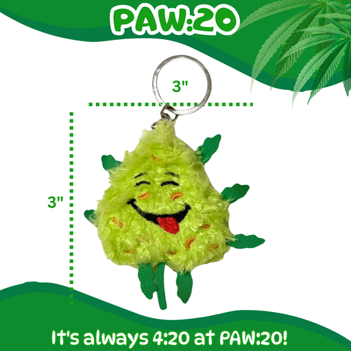 Bud the Weed Nug Keychain - Stuffed Parody Pot Nug - 2" | Jupiter Grass