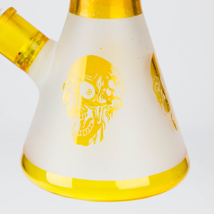 FOGGX | 14" Sandblasted Frosted Big Skull Beaker Water Pipe – 7mm Thick [FT1648ATS] | Jupiter Grass