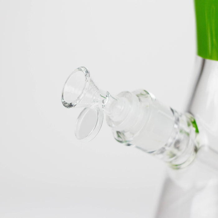 FOGGX | 14" Sandblasted Beaker Glass Water Pipe – 7mm Thick [FT321] | Jupiter Grass