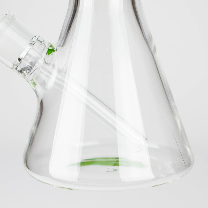 FOGGX | 14" Sandblasted Beaker Glass Water Pipe – 7mm Thick [FT321] | Jupiter Grass
