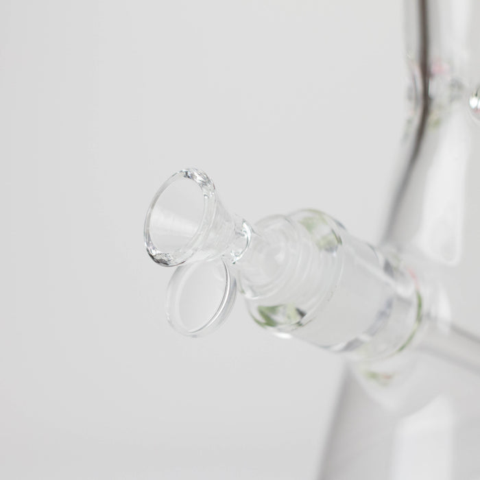 FOGGX | 14" Sandblasted Beaker Glass Water Pipe – 7mm Thick [FT292] | Jupiter Grass