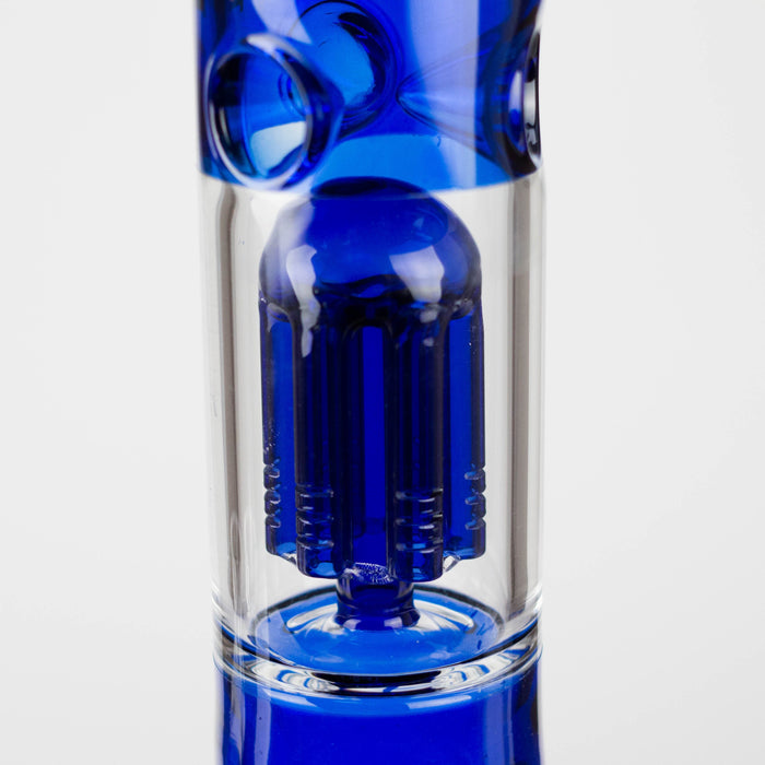 FOGGX | 14" Colored Glass Water Pipe with Percolator [FTLL09] | Jupiter Grass