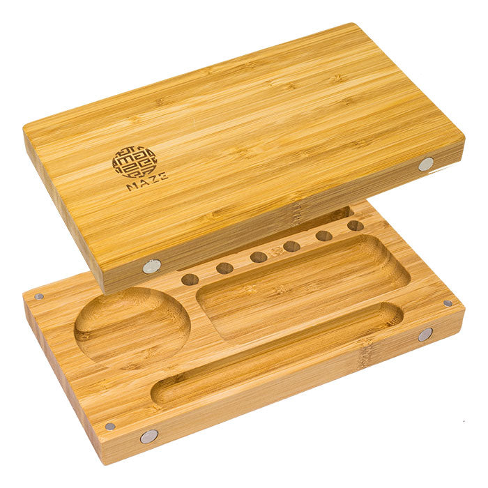 Maze | Back Tuck Bamboo 10X10 Rolling Tray | Jupiter Grass