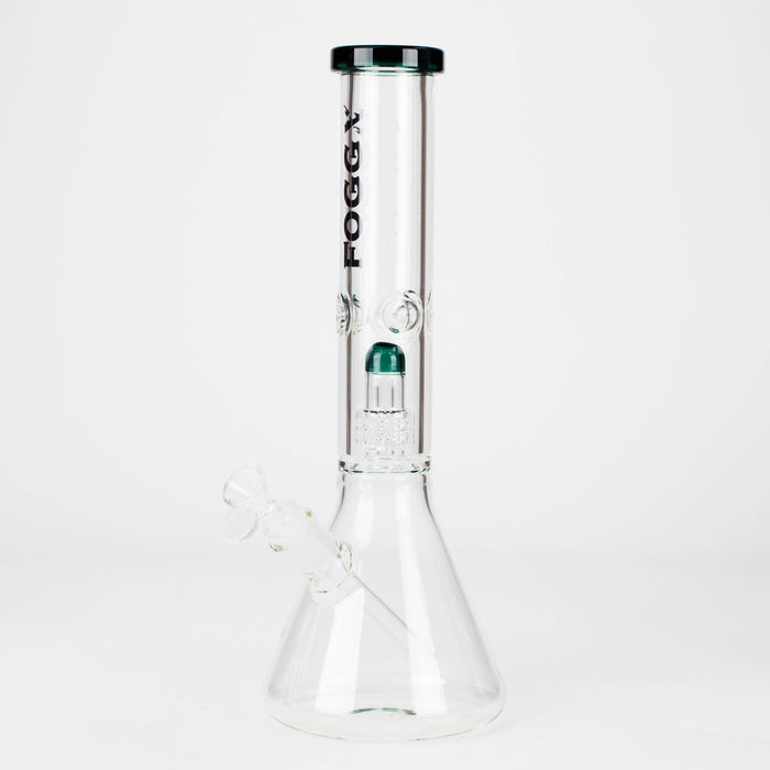 FOGGX | 14" Glass Water Pipe with Percolator [FT187] | Jupiter Grass