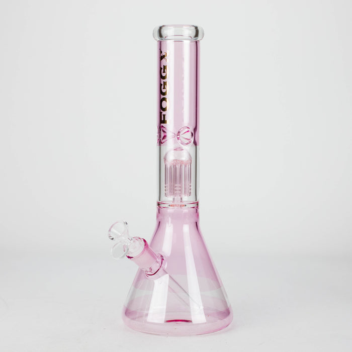 FOGGX | 14" Colored Glass Water Pipe with Percolator [FTLL09] | Jupiter Grass