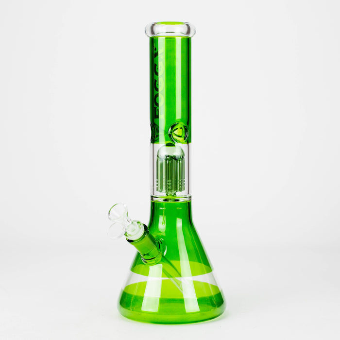 FOGGX | 14" Colored Glass Water Pipe with Percolator [FTLL09] | Jupiter Grass