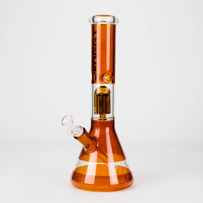 FOGGX | 14" Colored Glass Water Pipe with Percolator [FTLL09] | Jupiter Grass