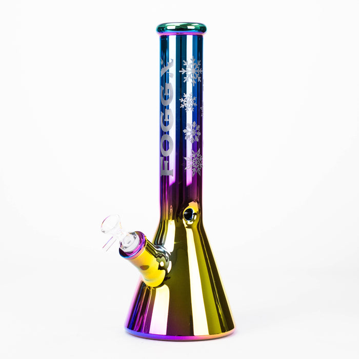 FOGGX | 14" Glass Water Pipe [FTLL01] – 7mm | Jupiter Grass