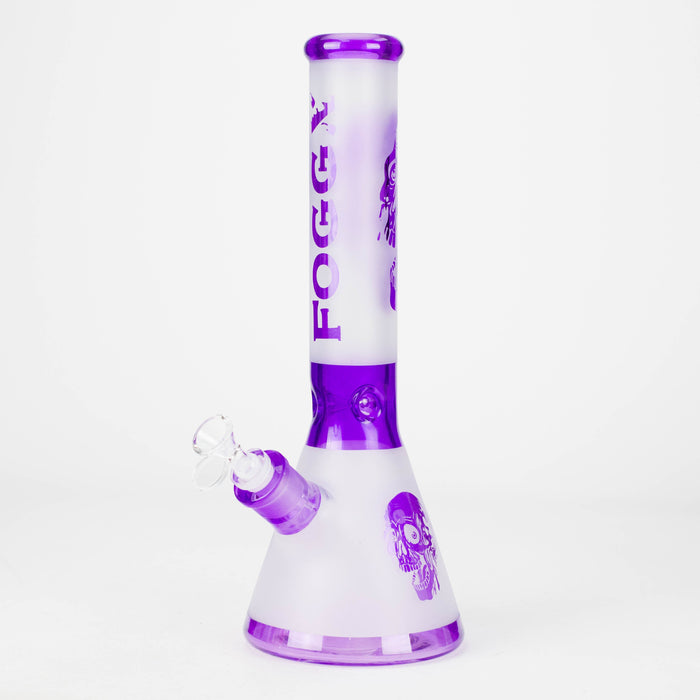 FOGGX | 14" Sandblasted Frosted Big Skull Beaker Water Pipe – 7mm Thick [FT1648ATS] | Jupiter Grass