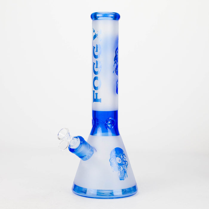 FOGGX | 14" Sandblasted Frosted Big Skull Beaker Water Pipe – 7mm Thick [FT1648ATS] | Jupiter Grass