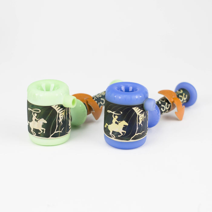 Cheech | 6" Sandblast Hand Pipe – CH-PIPE-249 (Assorted Colors) | Jupiter Grass