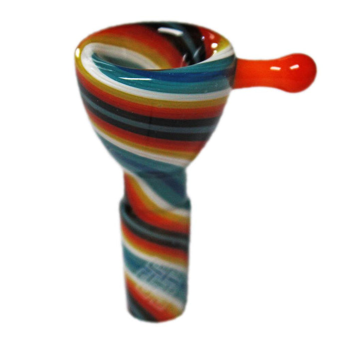 Karma | 14mm Reversal Ground Joint Glass Bowl (Rainbow)