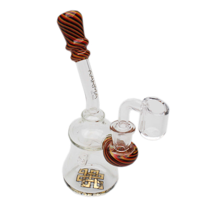 Karma | 6.5" Bent Neck Reversal With Banger Glass Rig (Dark Reversal)