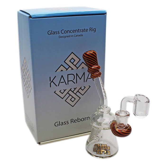 Karma | 6.5" Bent Neck Reversal With Banger Glass Rig (Dark Reversal)