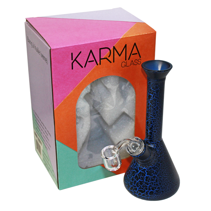 Karma | 7" Blue Lightning Beaker Glass Dab Rig