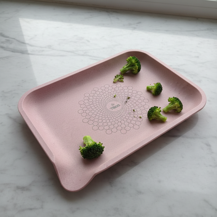 TBBC | Rose Bliss Eco Rolling Tray – Biodegradable Pulp, Sustainable & Stylish | Jupiter Grass