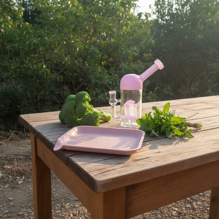 TBBC | Rose Bliss Eco Rolling Tray – Biodegradable Pulp, Sustainable & Stylish | Jupiter Grass