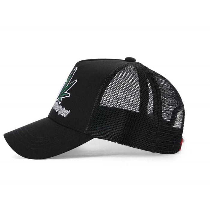 High-Crown 5-Panel “420” Embroidered Cap - Black | Jupiter Grass