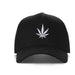 High-Crown 5-Panel Embroidered Leaf Cap-Black | Jupiter Grass