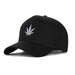 High-Crown 5-Panel Embroidered Leaf Cap-Black | Jupiter Grass