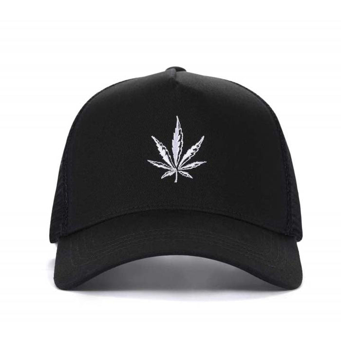 High-Crown 5-Panel Mesh Trucker Cap-Black | Jupiter Grass