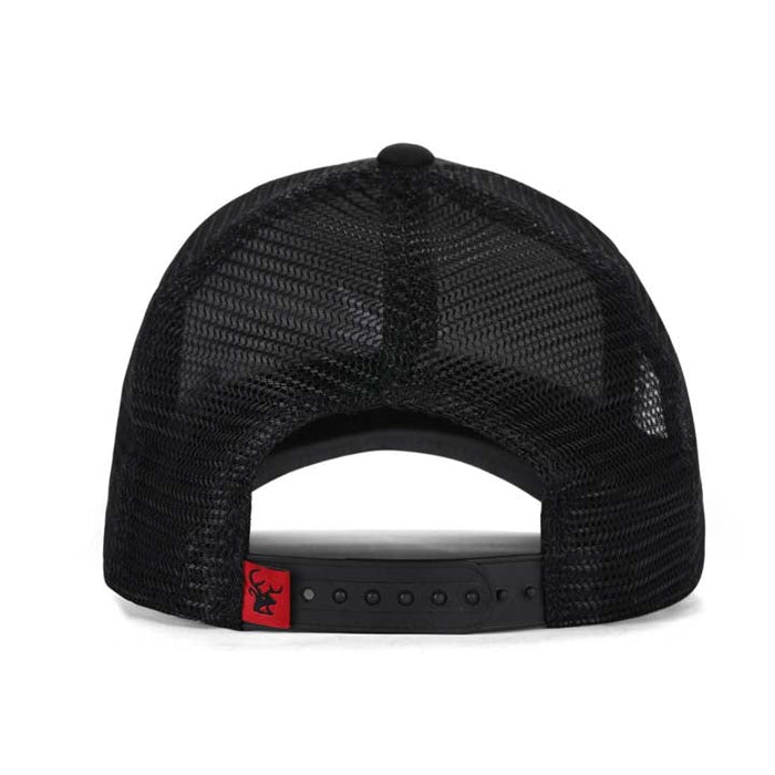 High-Crown 5-Panel Mesh Trucker Cap-Black | Jupiter Grass