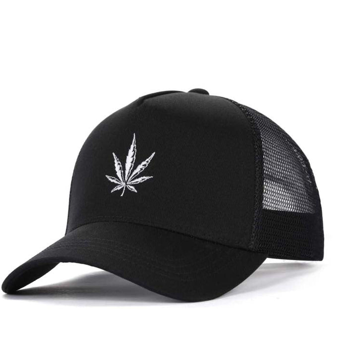 High-Crown 5-Panel Mesh Trucker Cap-Black | Jupiter Grass
