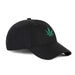 Low-Crown 6-Panel Embroidered Leaf Cap-Black | Jupiter Grass