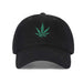 Low-Crown 6-Panel Embroidered Leaf Cap-Black | Jupiter Grass