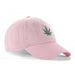 Low-Crown 6-Panel Embroidered Leaf Cap-Pink | Jupiter Grass