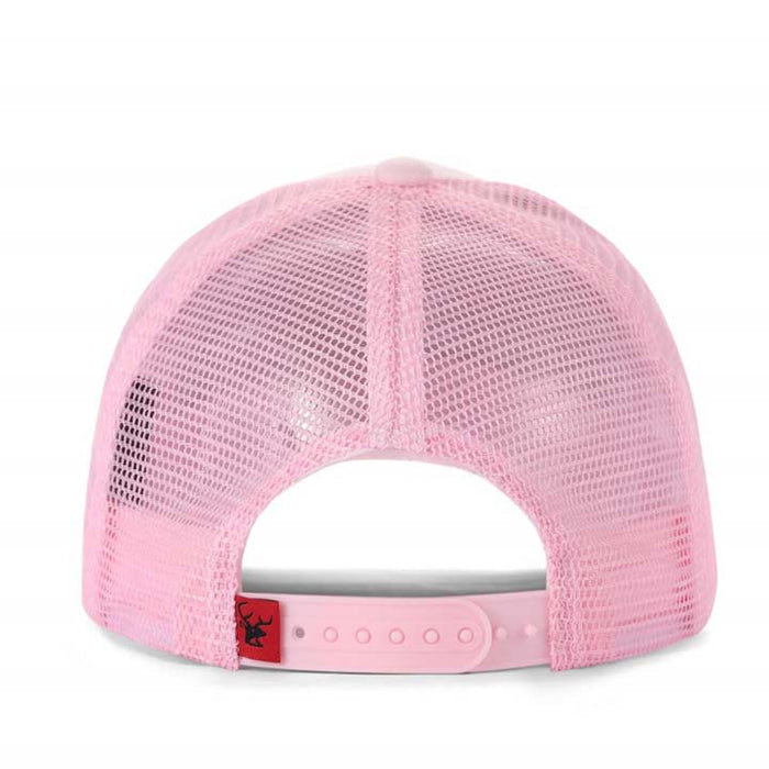 High-Crown 5-Panel Mesh Trucker Cap - Pink | Jupiter Grass