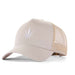 High-Crown 5-Panel Mesh Trucker Cap-Beige | Jupiter Grass