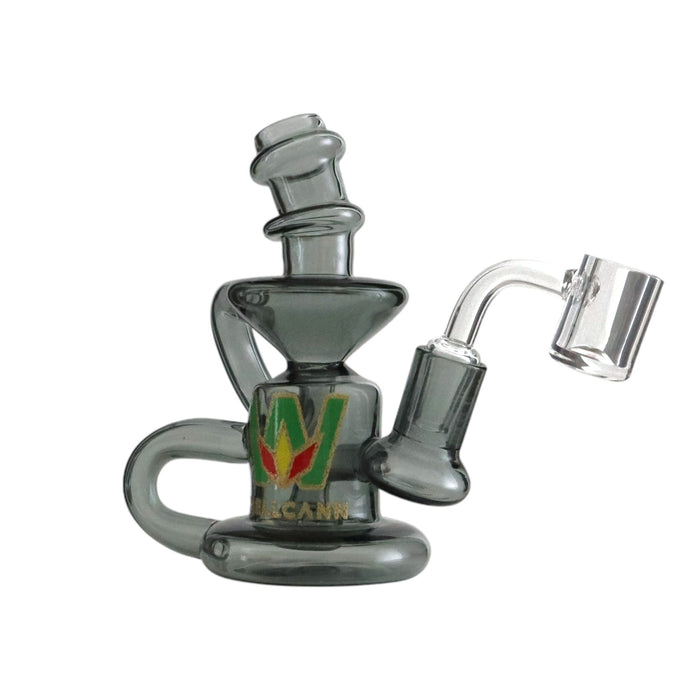 Wellcann | 5" Glass Dab Rig with Circ Perc – Includes Quartz Banger | Jupiter Grass