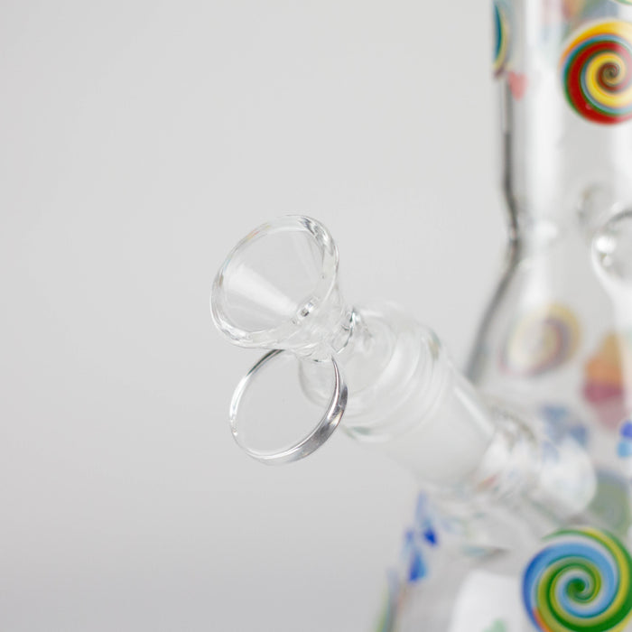 10" Glass Beaker Bong – Lollipops Design (Glow in the Dark) | Jupiter Grass