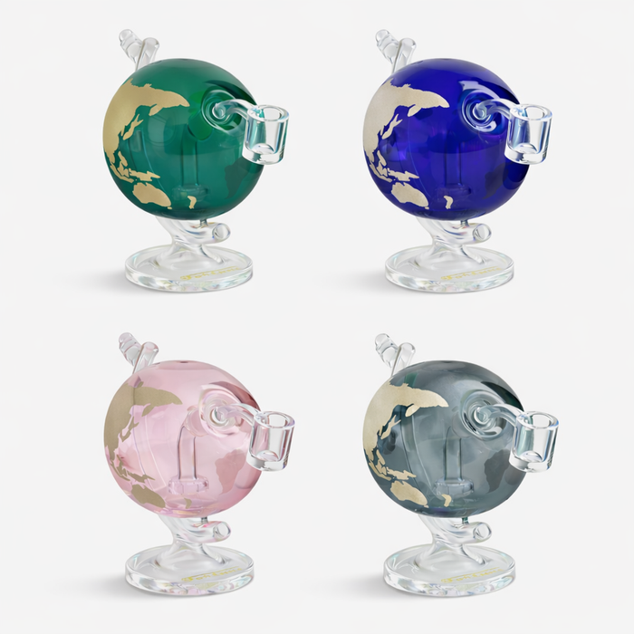Fortune | 7.5" Globe World Map Glass Bong 14mm Joint