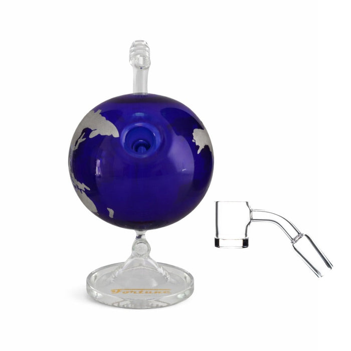 Fortune | 7.5" Globe World Map Glass Bong 14mm Joint