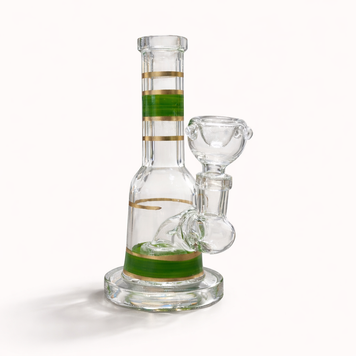 Mini Crown 6" Circ Perc Glass Bong