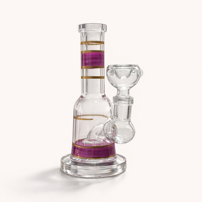 Mini Crown 6" Circ Perc Glass Bong