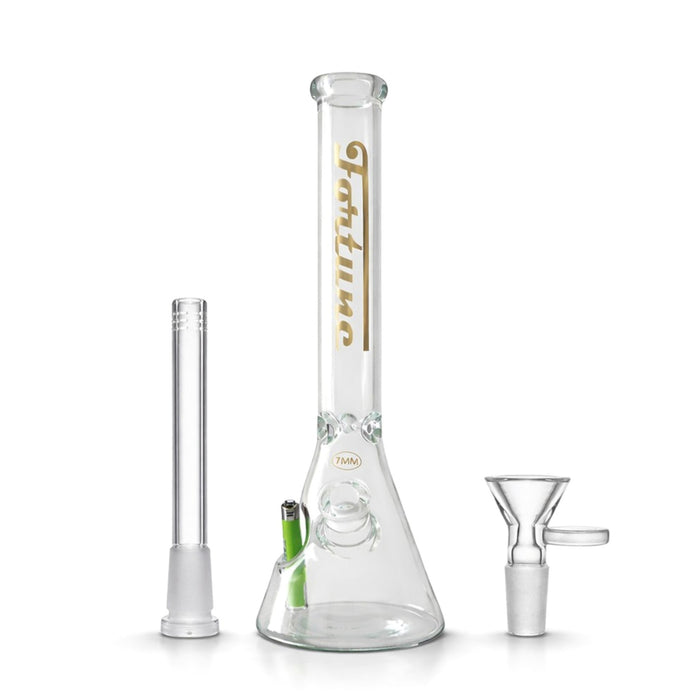 Fortune | 18" Beaker Bong 7mm w/ Lighter Holder